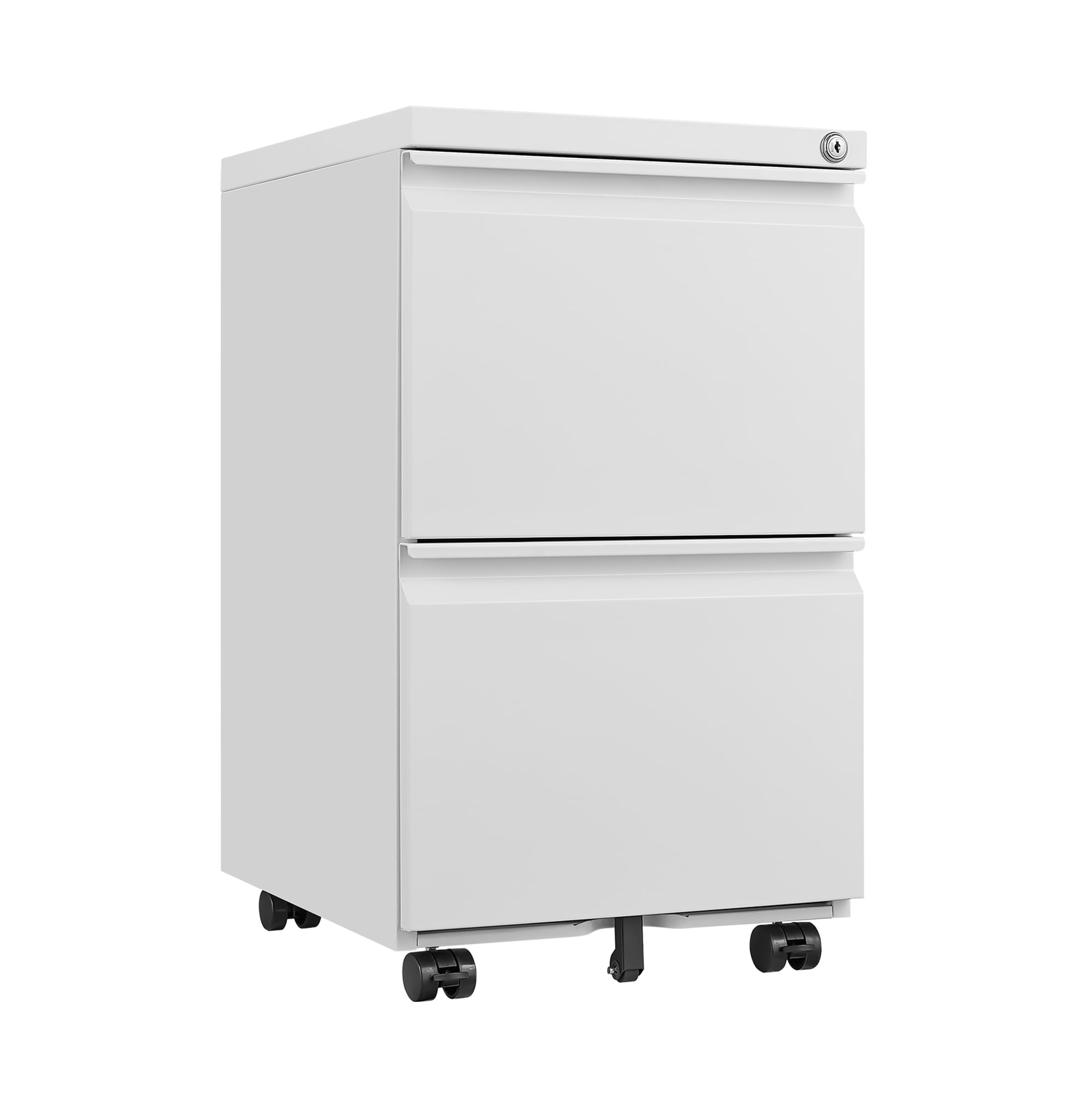 SINOFURN White 2-Drawer 15.4-in File Cabinet