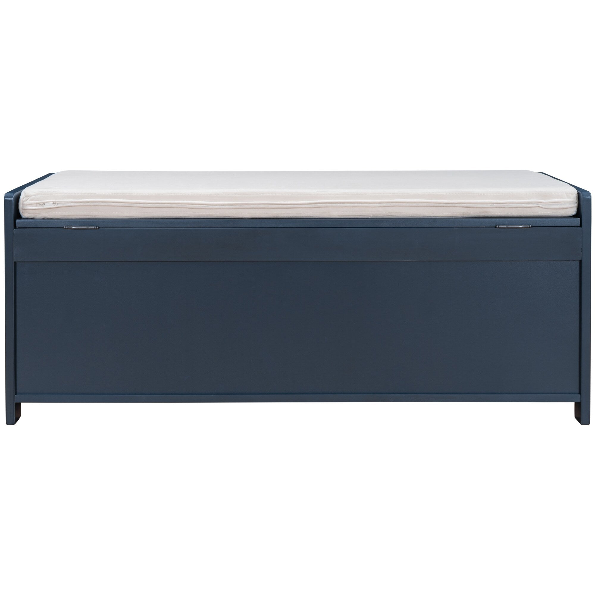 SINOFURN Farmhouse Blue Accent Bench with Storage Bench 43.5-in x 16-in x 18-in