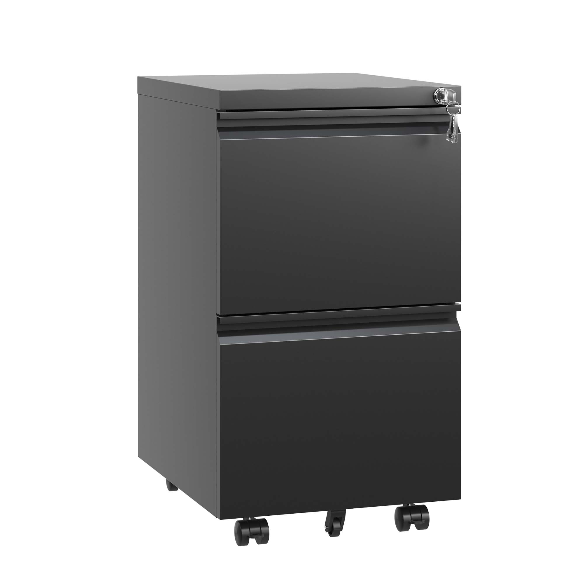 Kahomvis Black Office Cabinet