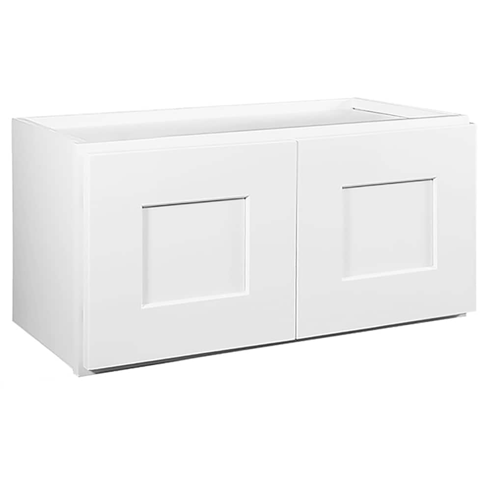 Design House Brookings 24-in W x 12-in H x 12-in D White Maple L-shaped Corner Wall Fully Assembled Plywood Cabinet (Recessed Panel Shaker Style)