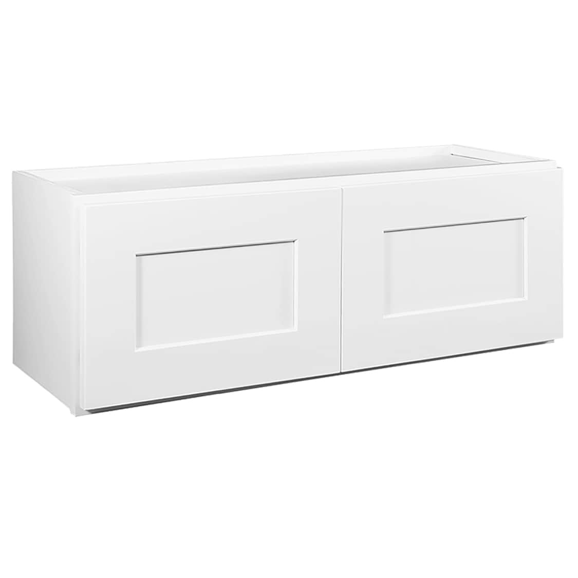 Design House Brookings 30-in W x 12-in H x 12-in D White Maple L-shaped Wall Fully Assembled Plywood Cabinet (Recessed Panel Shaker Door Style)
