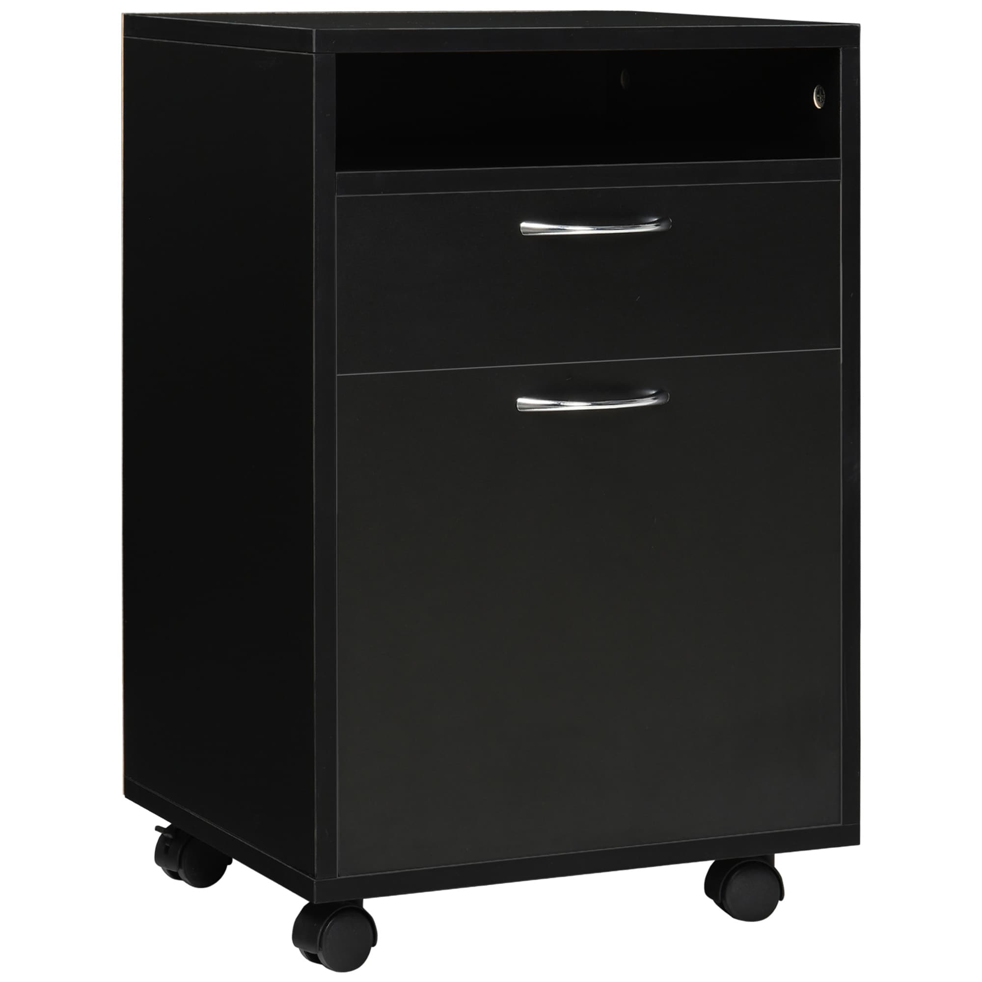 Siavonce Black 1-Shelf Office Cabinet