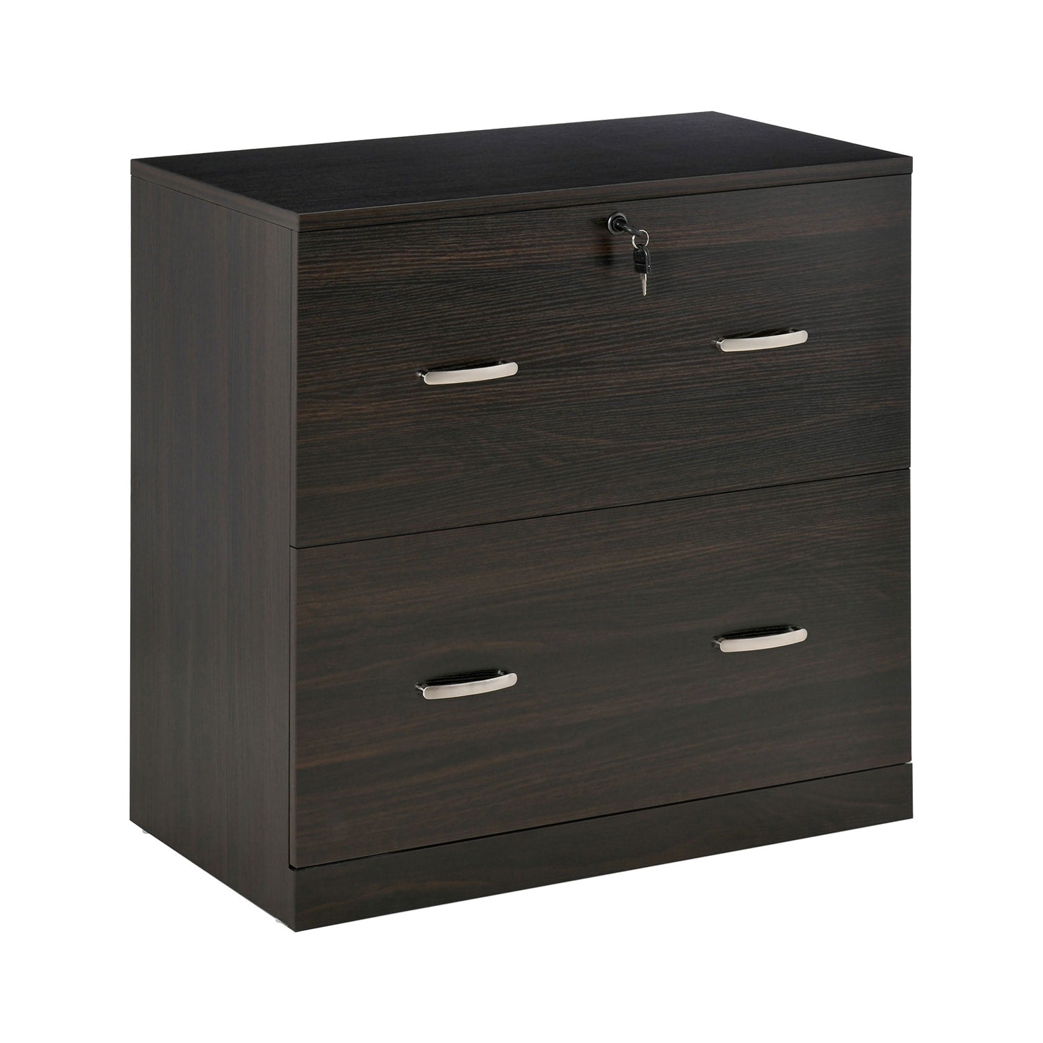 GZMR 2-Drawer File Cabinet Walnut 2-Drawer 29.25-in File Cabinet