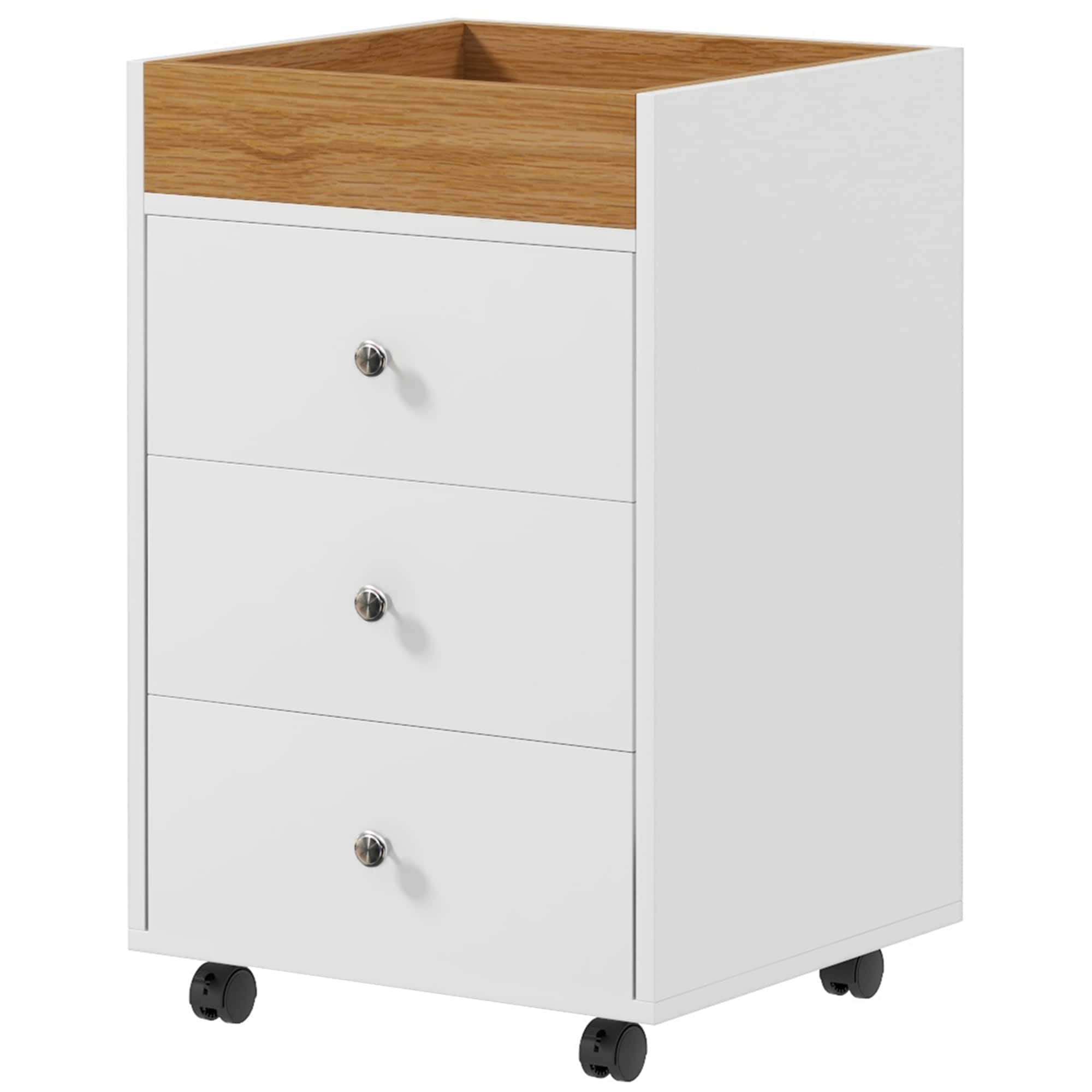 Maocao Hoom White 3-Drawer 16.9-in File Cabinet