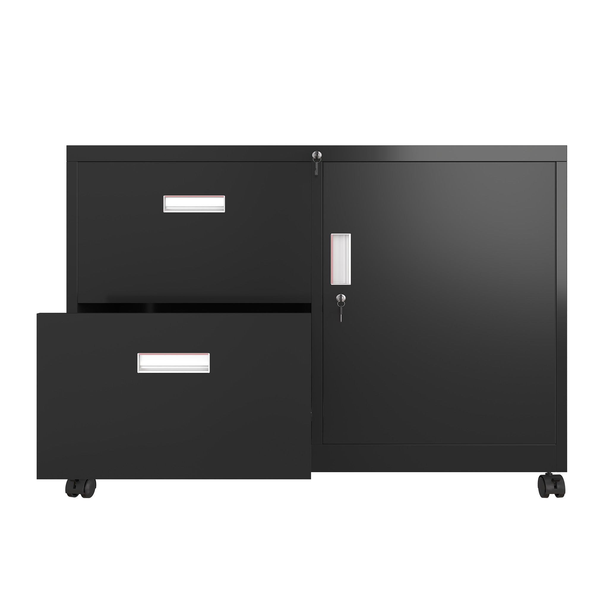 Maocao Hoom Black 2-Drawer 35.43-in File Cabinet