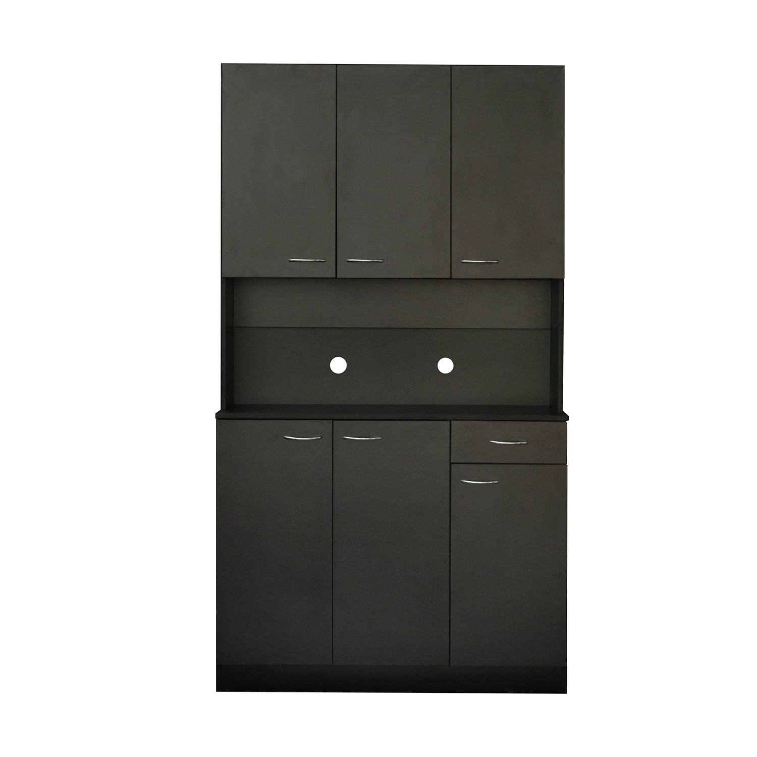 GZMR 70.87" Tall Wardrobe and Kitchen Cabinet Contemporary/Modern Black Kitchen Hutch