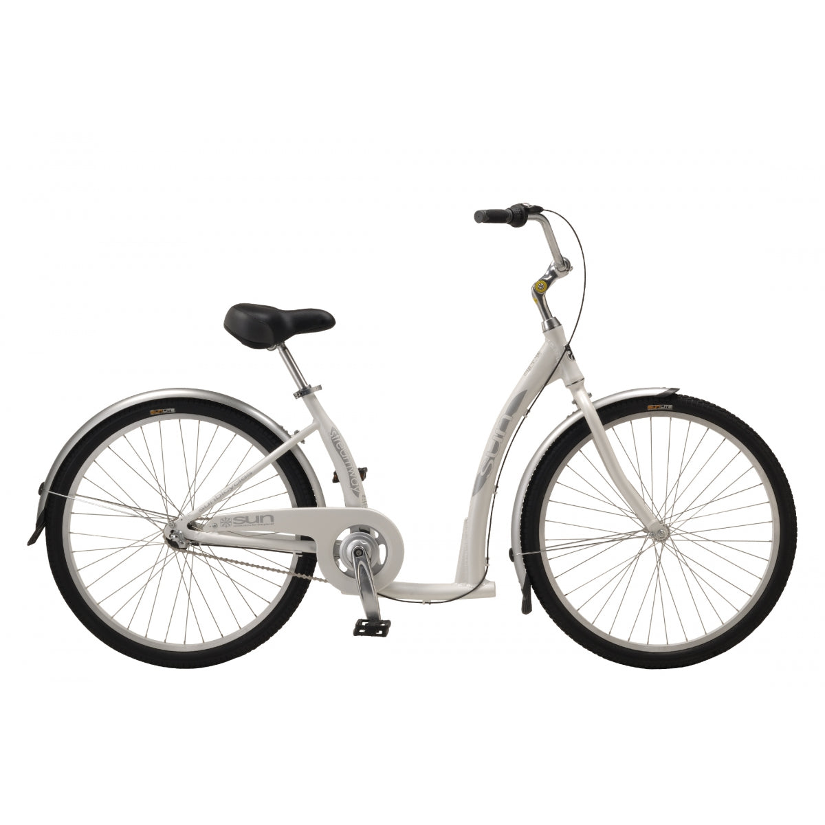 Sun Bicycles Streamway 3 Step-Thru 16in Pearl White 26`