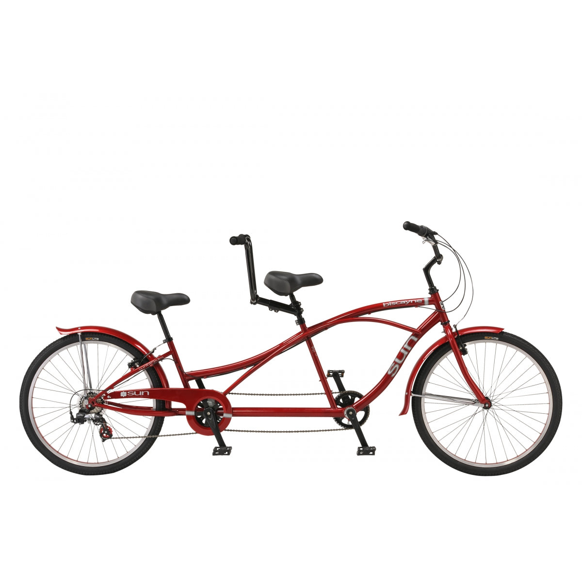 Sun Bicycles Biscayne Tandem 7 Step-Over/Step-Thru (17.5`/14in Actual) (18.5`/15in Effective) Metallic Red 26`