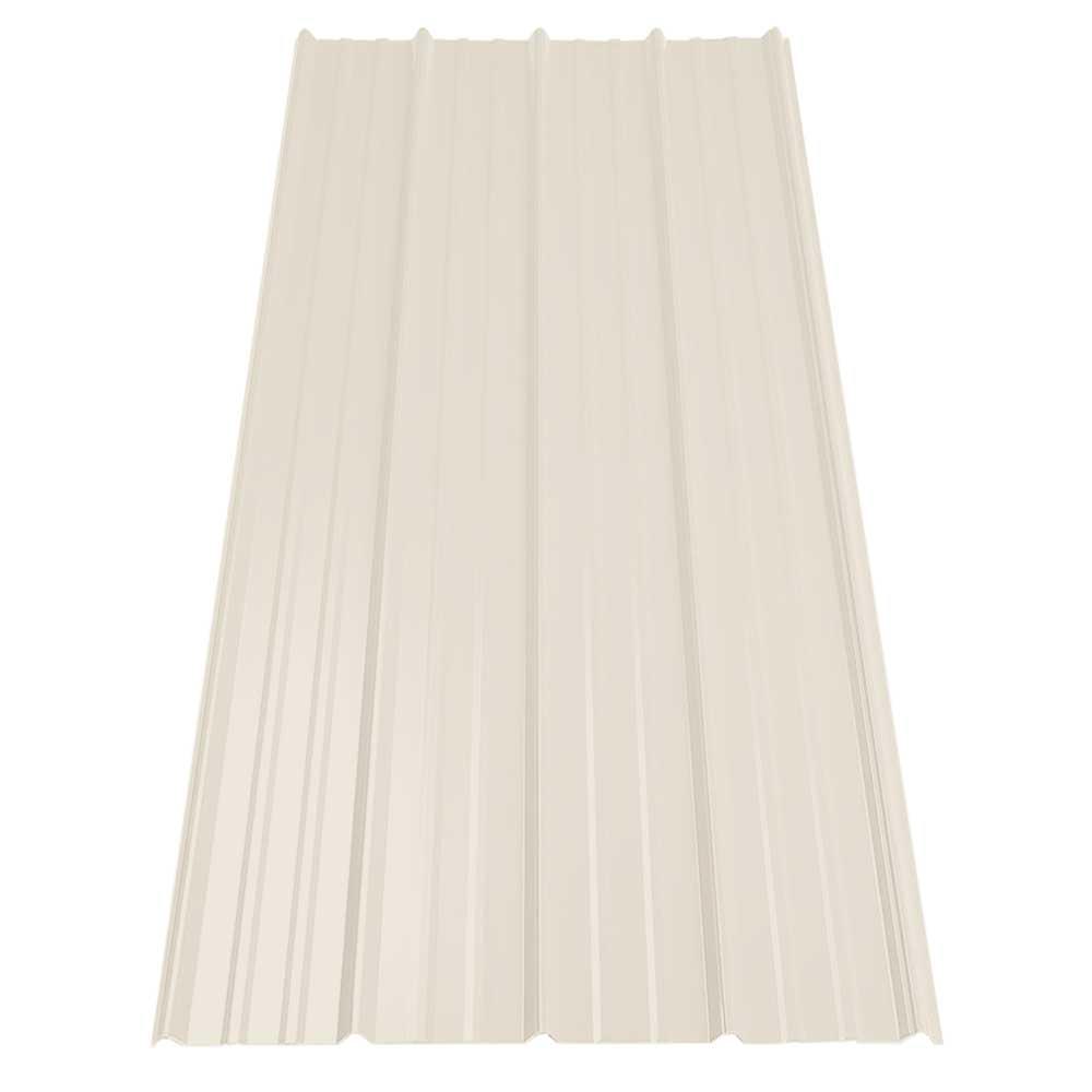 12 ft. SM-Rib Galvalume Steel 29-Gauge Roof/Siding Panel in White