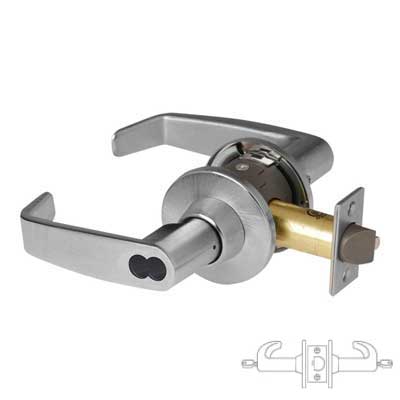 Sargent 28-70-11G38-OL-US26D Classroom Security Intruder T-Zone 11 Line Cylindrical Lock - SFIC IC Core, O Rose, L Lever, Satin Chrome