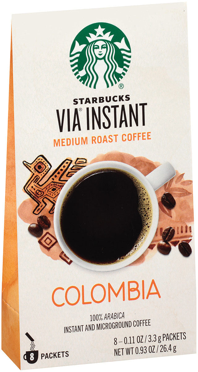 Starbucks Via Instant Coffee Packets – Colombia & Italian Roast | Bold Flavors, Quick Brew, Perfect for Camping & On-the-Go Coffee Lovers