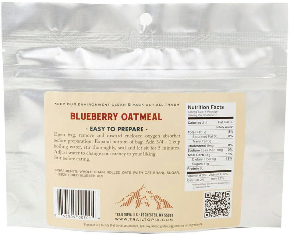 Trailtopia Gluten-Free Oatmeal Breakfast Meals | All-Natural, Fruit-Powered Trail Food for Outdoor Adventures & Active Lifestyles