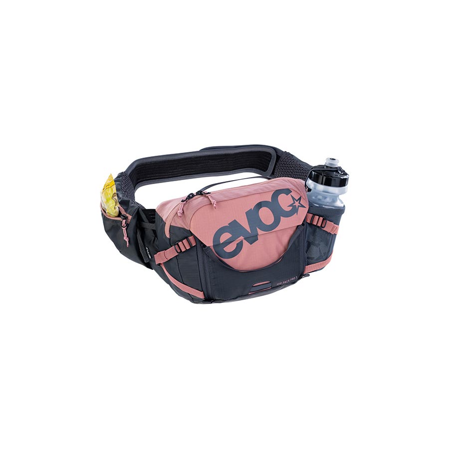 EVOC Hip Pack Pro 3 +1.5L Bladder, Hip Pack, 3L, Included (1.5L), Dusty Pink/Carbon Grey
