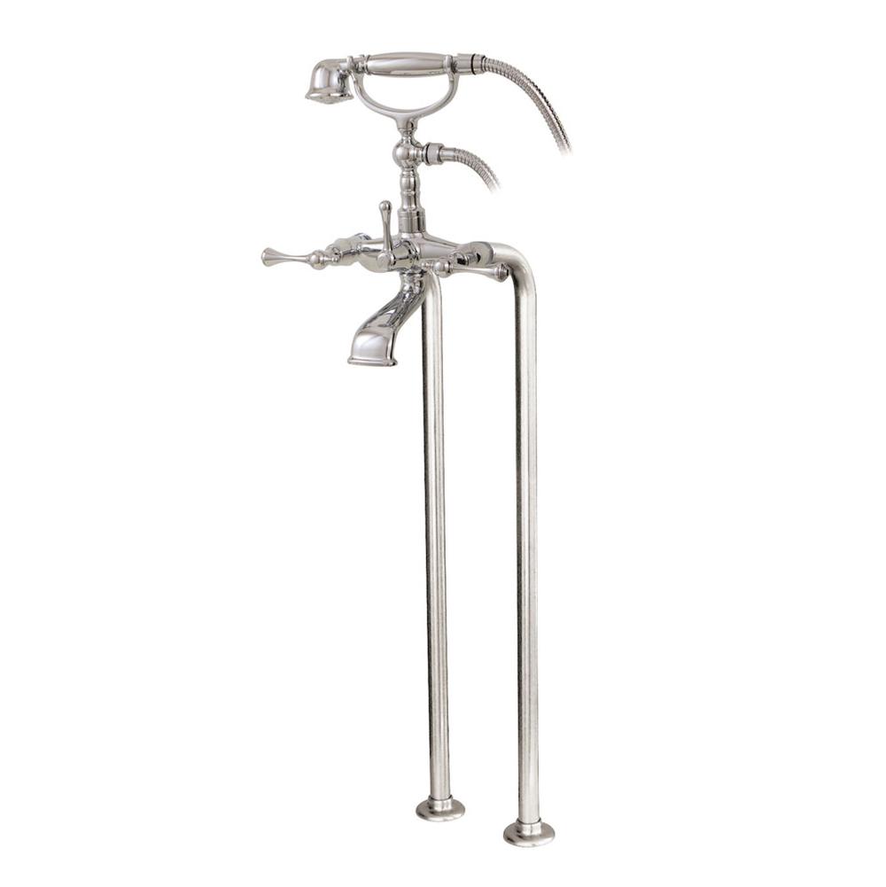 Aquabrass ABFB07386 7386 Regency Cradle Tub Filler with HandshowerFloor Risers