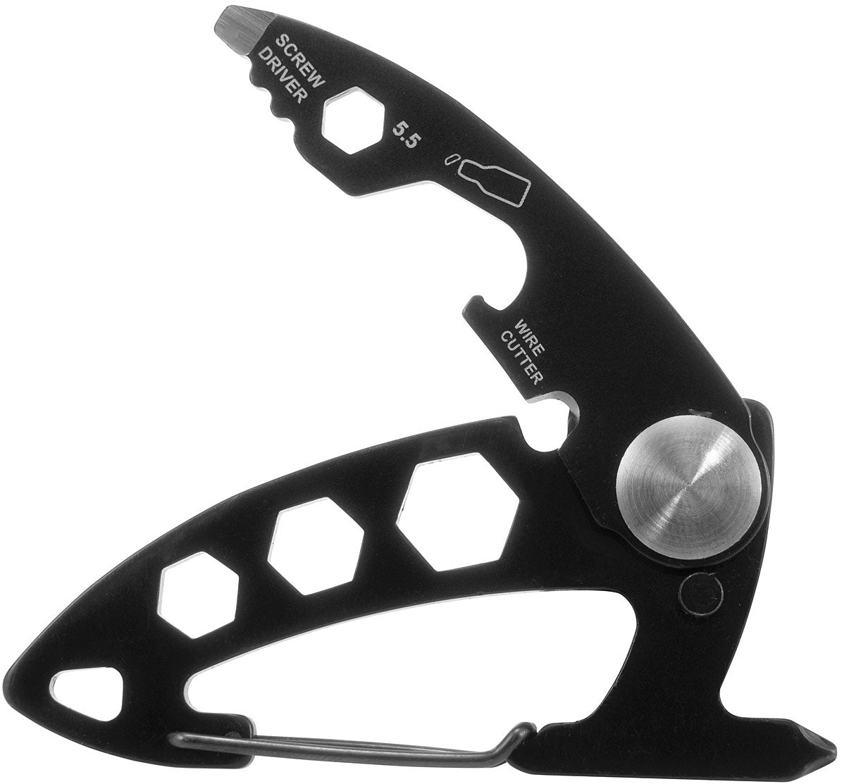 Munkees 9-in-1 Multi-Function Card Tool—Durable Stainless Steel Pocket Multi-Tool with Bottle Opener, Screwdriver, Wrenches, and Compact Design