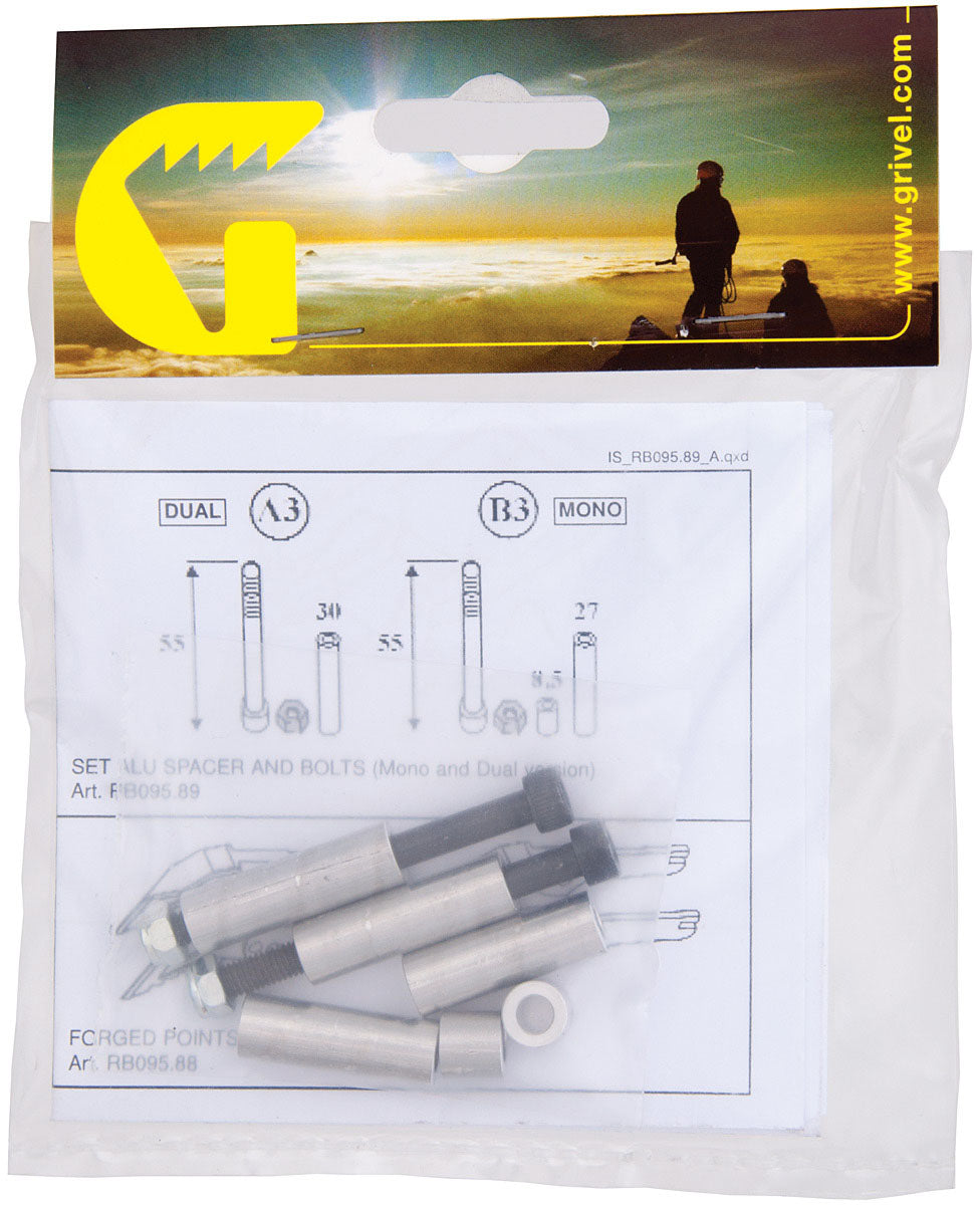 Grivel G14 Crampon Spare Parts Set: Aluminum Spacers and Bolts by Grivel