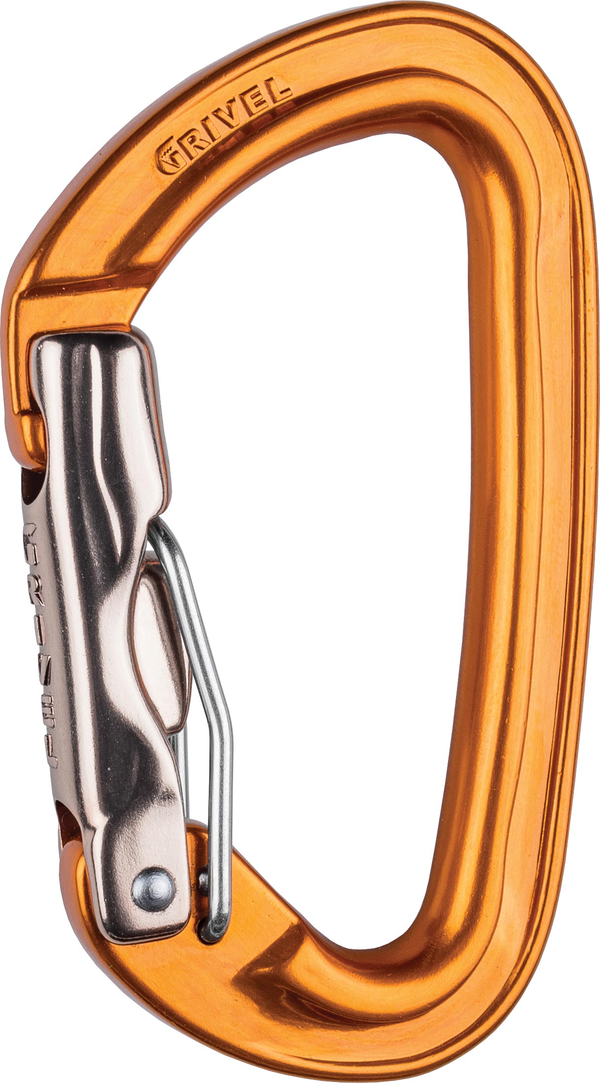 Grivel Plume Wire Lock Gold Twin Gate Carabiner - Secure and Stylish Climbing Accessory