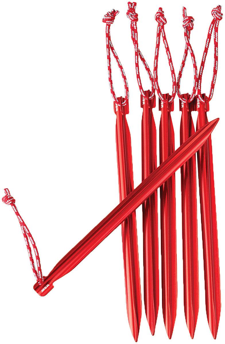 MSR Groundhog Tent Stakes — Lightweight, Heavy-Duty Aluminum Y-Beam Design for Secure Camping & Backpacking Shelter Setup