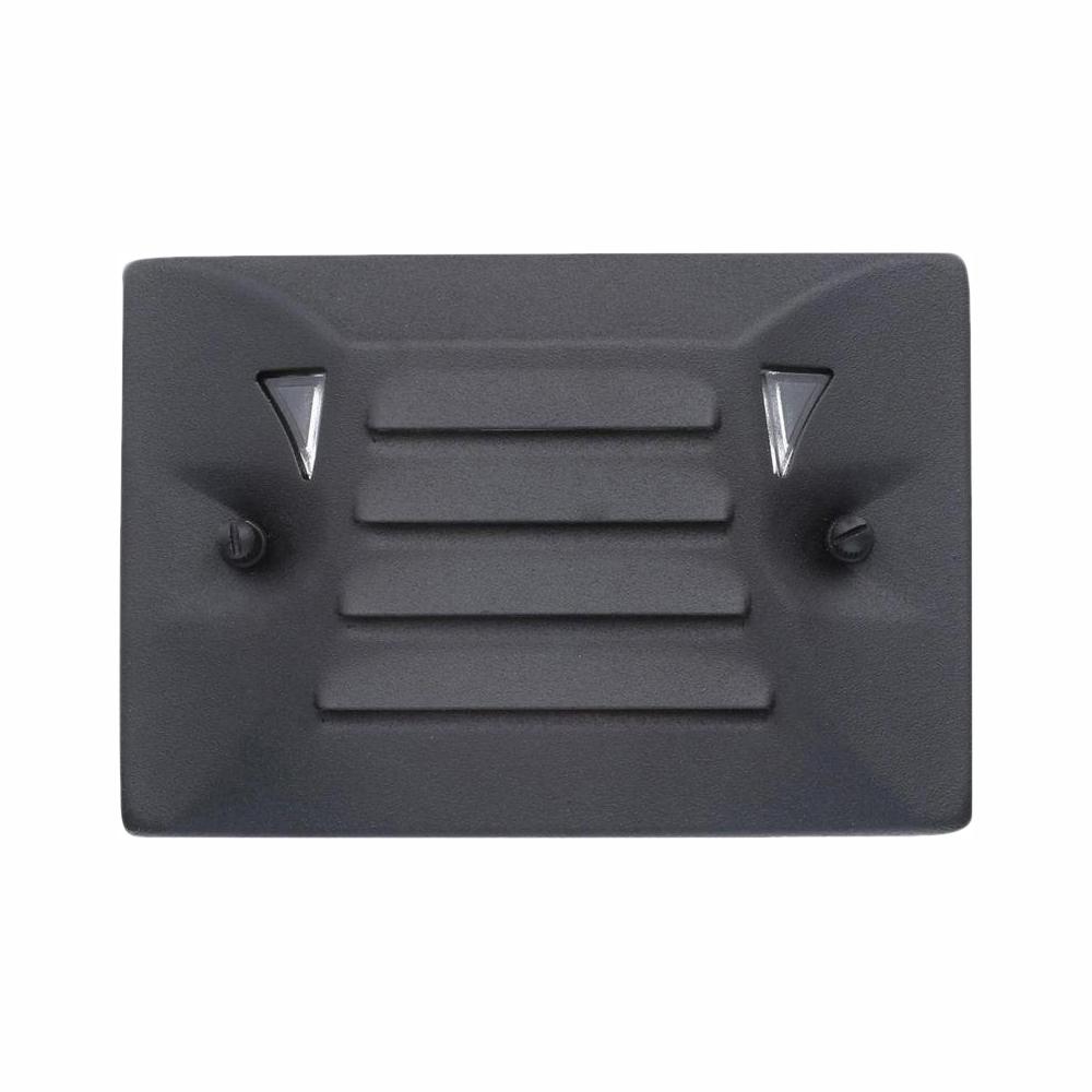 Low-Voltage Black Outdoor Integrated LED Half Brick Deck or Step Light