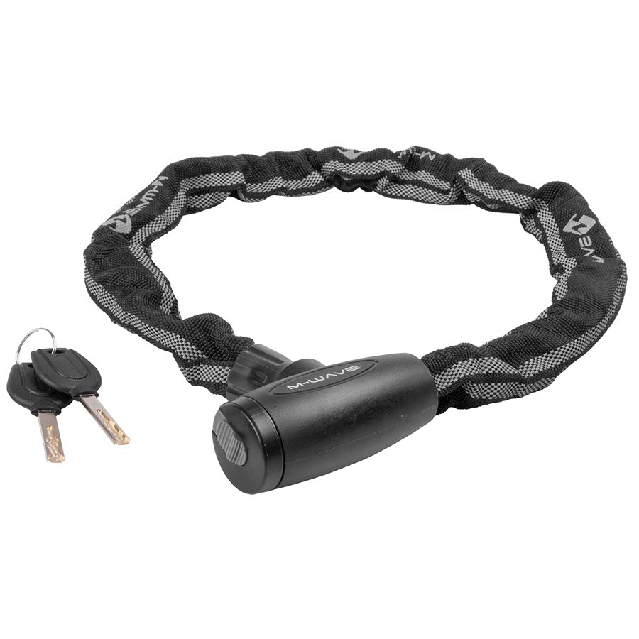 Heavy-Duty Bicycle Chain Locks — 6mm Steel with Reflective Stripes, Dust Caps, and Key or Combination Security for Bike Safety and Anti-Theft Protection