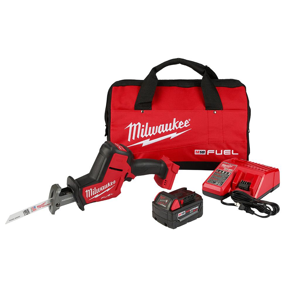 M18 FUEL 18-Volt Lithium-Ion Brushless Cordless HACKZALL Reciprocating Saw Kit W/(1) 5.0Ah Batteries, Charger & Tool Bag