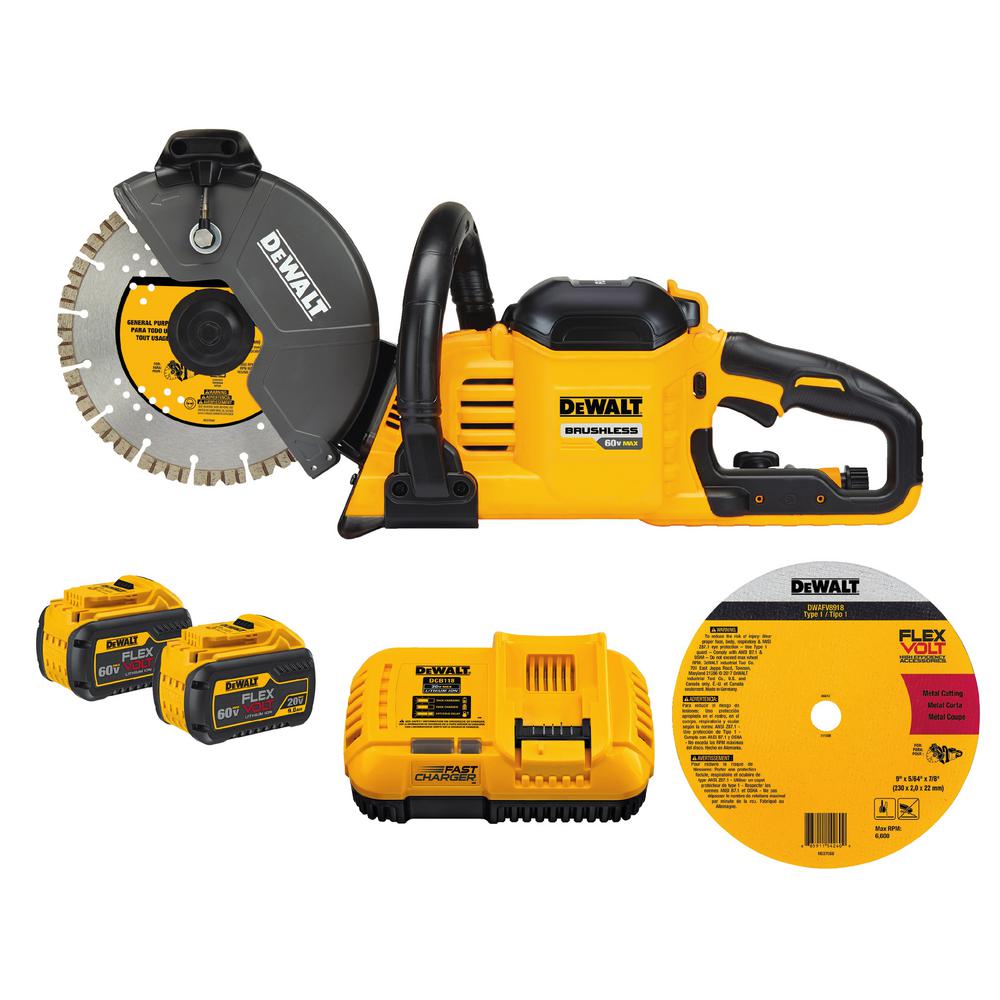 FLEXVOLT 60-Volt Lithium-Ion 9 in. Construction Saw