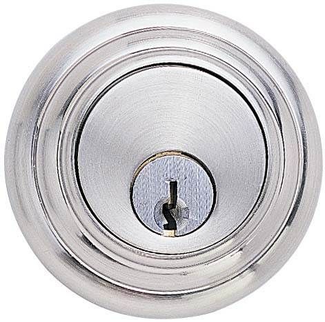 Emtek 8455US26 Low Profile Single Cylinder Deadbolt Polished Chrome Finish