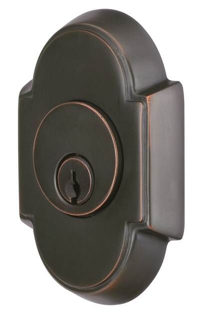 Emtek 8466US10B # 8 Single Cylinder Deadbolt Oil Rubbed Bronze Finish