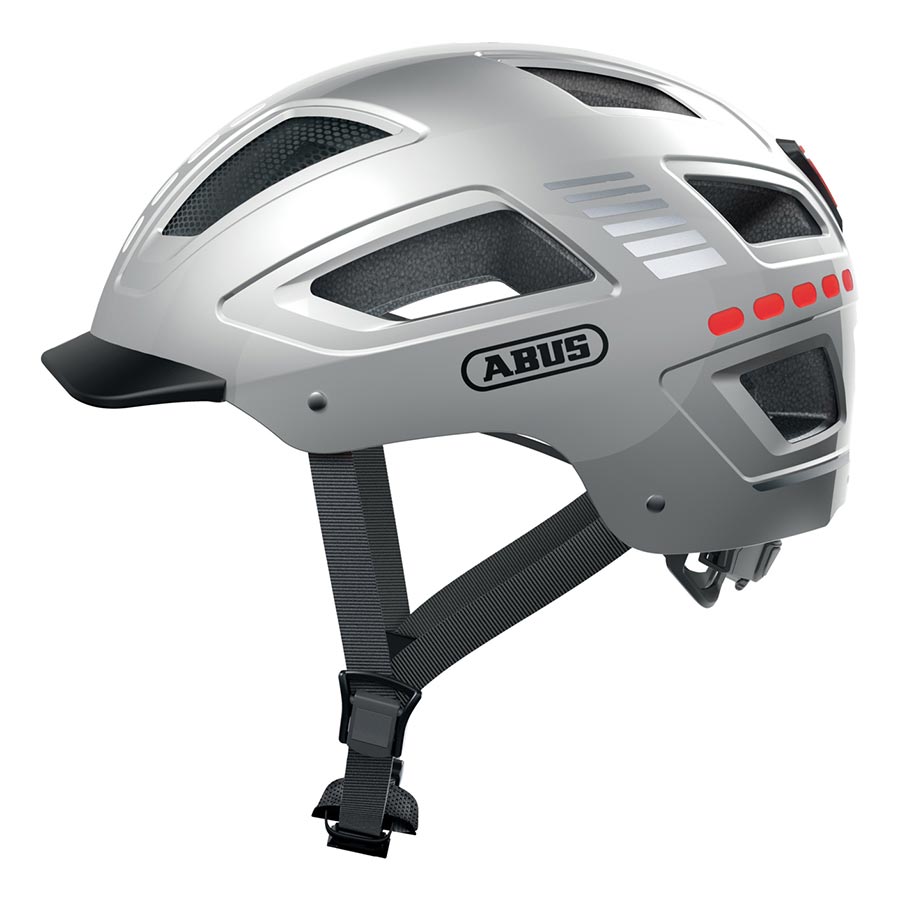 Bike Helmet Abus Hyban 2.0 LED XL, 61 - 65cm, Signal Silver