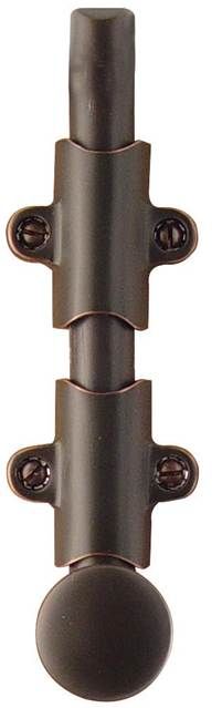 Emtek 8511US10B 6" Surface Bolt with 3 Strikes Oil Rubbed Bronze Finish