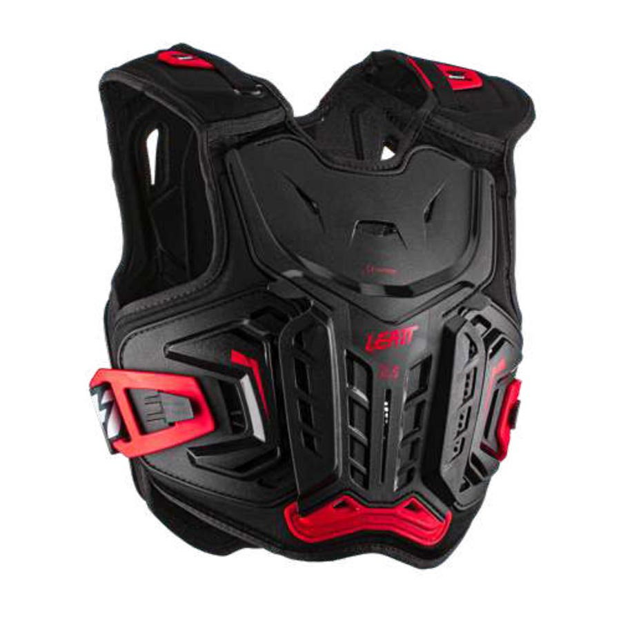 Youth Leatt 2.5 Jr Chest Protector Black/Red | CE Certified Hard Shell MTB & Motocross Safety Gear with Ventilation & Adjustable Fit