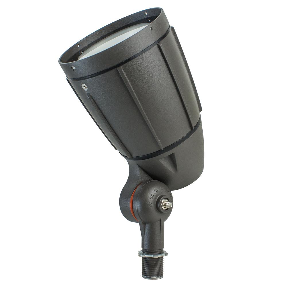 Newhouse Lighting 12-Watt Bronze Outdoor Integrated LED Landscape Weatherproof Bullet Flood Light with Adjustable Mounting Bracket