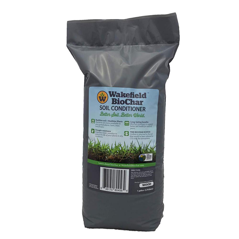 WAKEFIELD 1 Gal. Premium Biochar Organic Garden Soil Conditioner