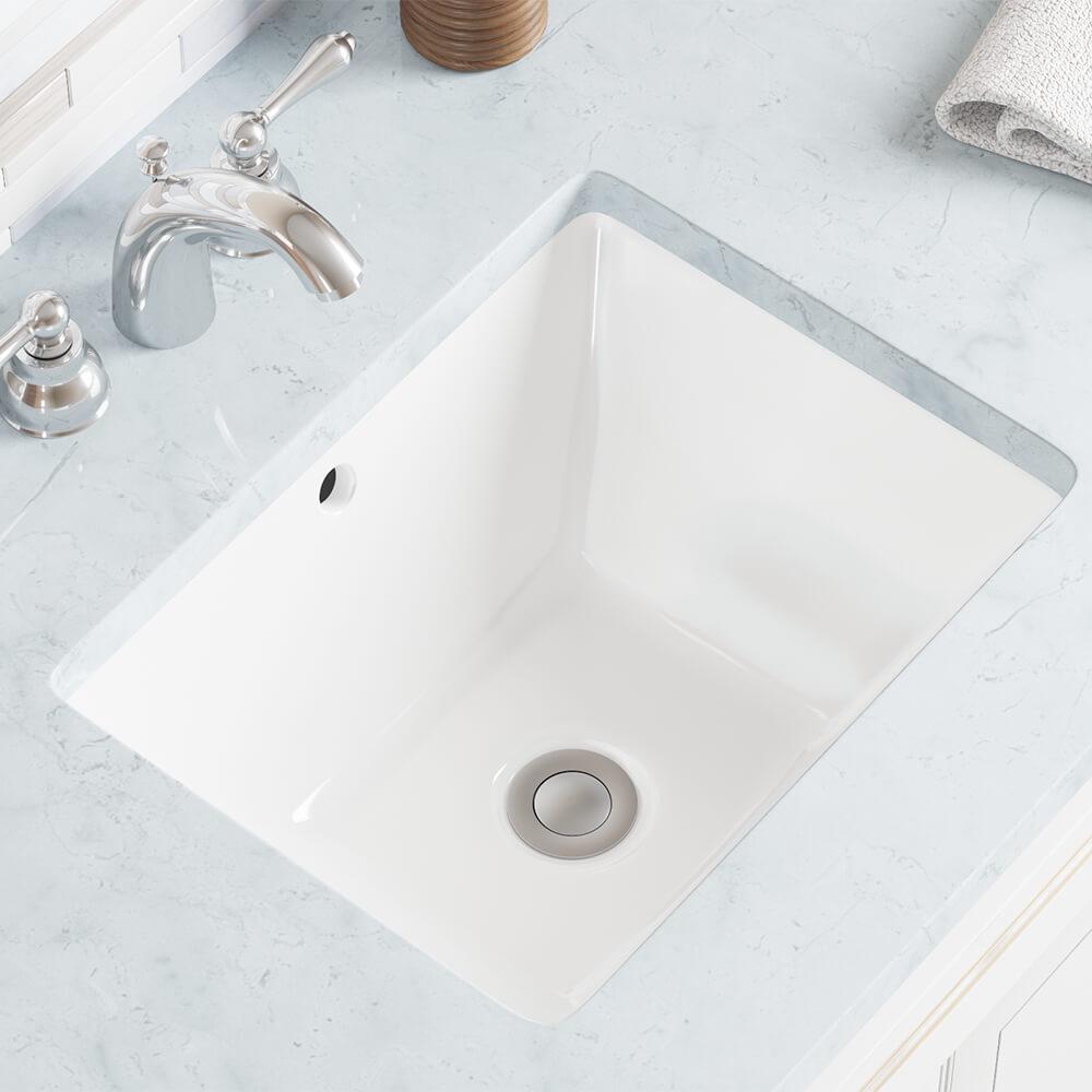 MR Direct Undermount Porcelain Bathroom Sink in White