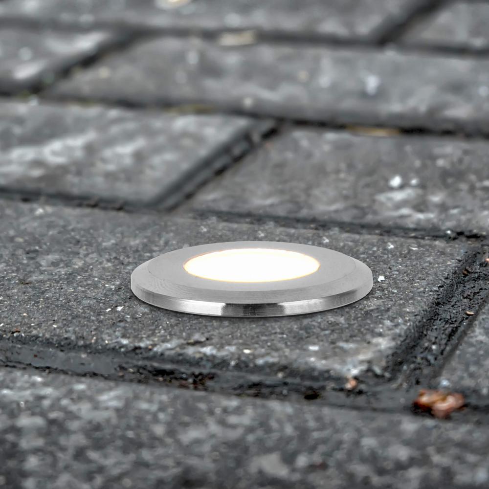 1-Watt Stainless Steel Outdoor Integrated LED 3000K In-Ground Landscape Path Light