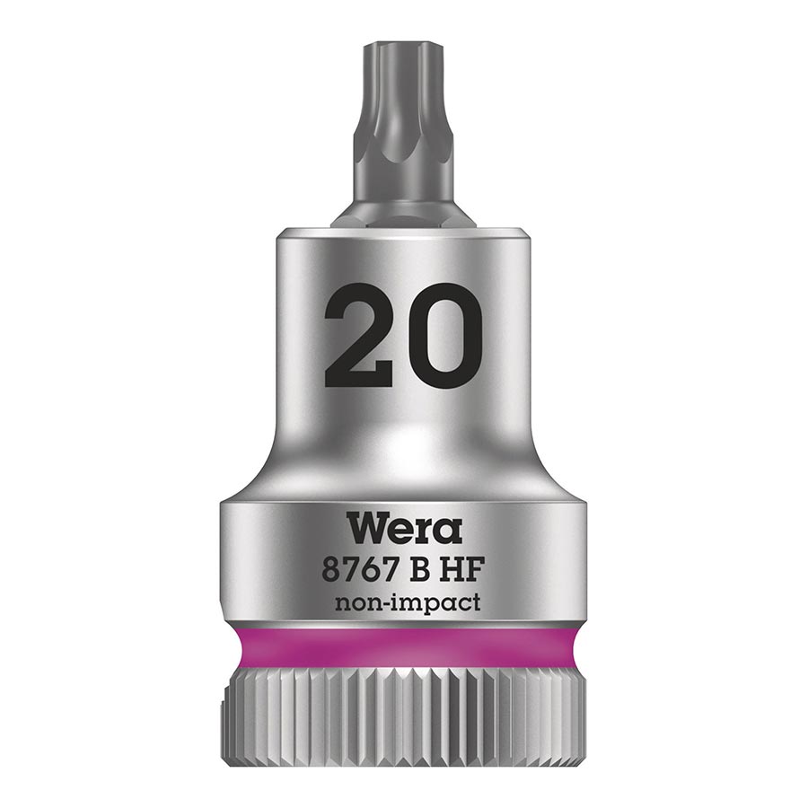 Wera HF TORX Zyklop 3/8" Drive Socket Set T20 & T30, High-Performance Chrome-Vanadium Steel, Precision Engineering, Color-Coded for Easy Selection