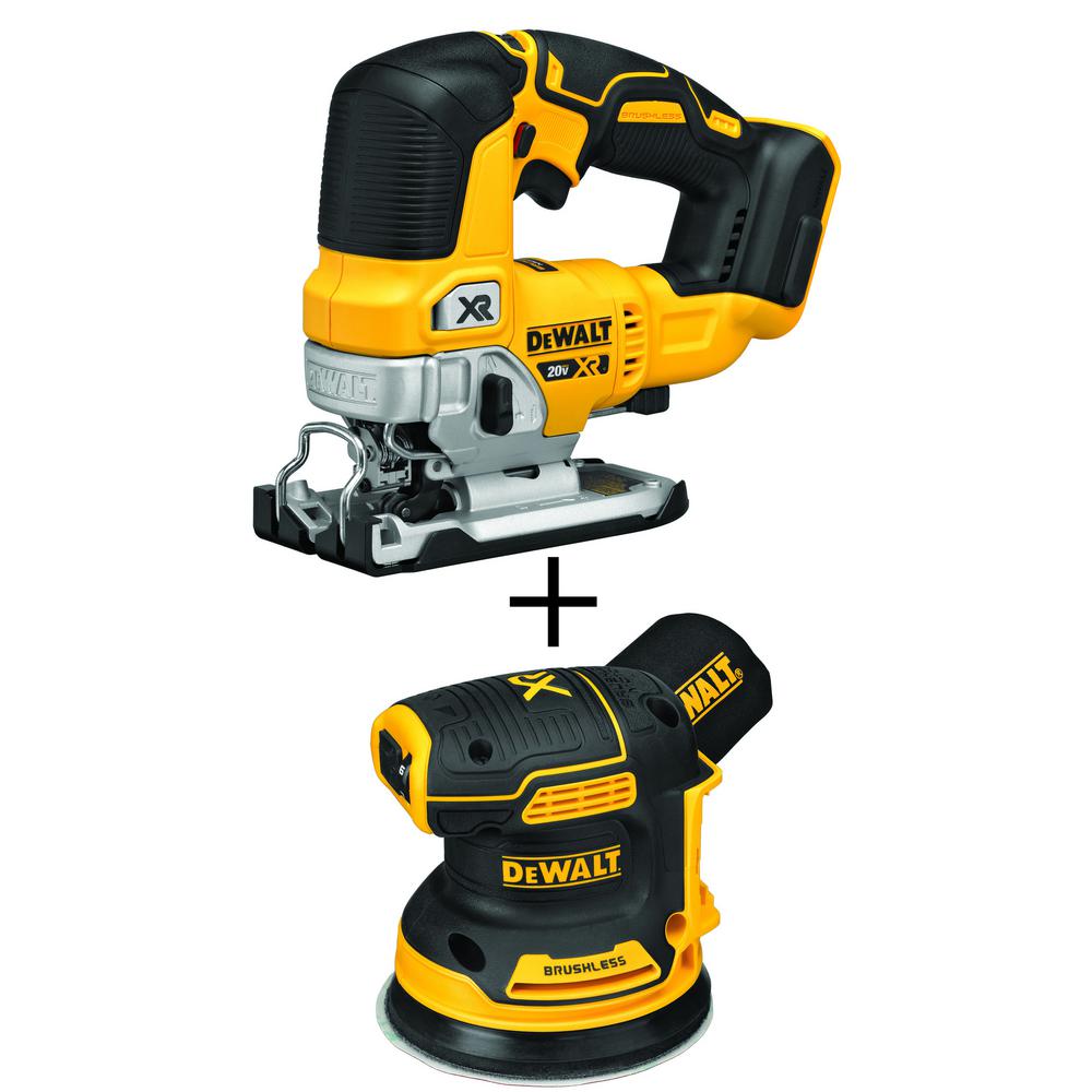 20-Volt MAX Lithium-Ion Brushless Cordless Jigsaw With Bonus Random Orbit Sander (Tools Only)