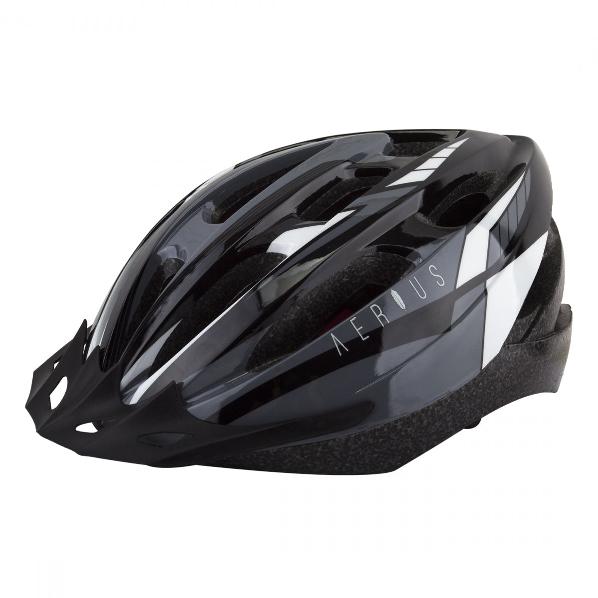 Bike Helmet Aerius V19-Sport All-Purpose In-Mold Head Lock Black/Grey Medium/Large
