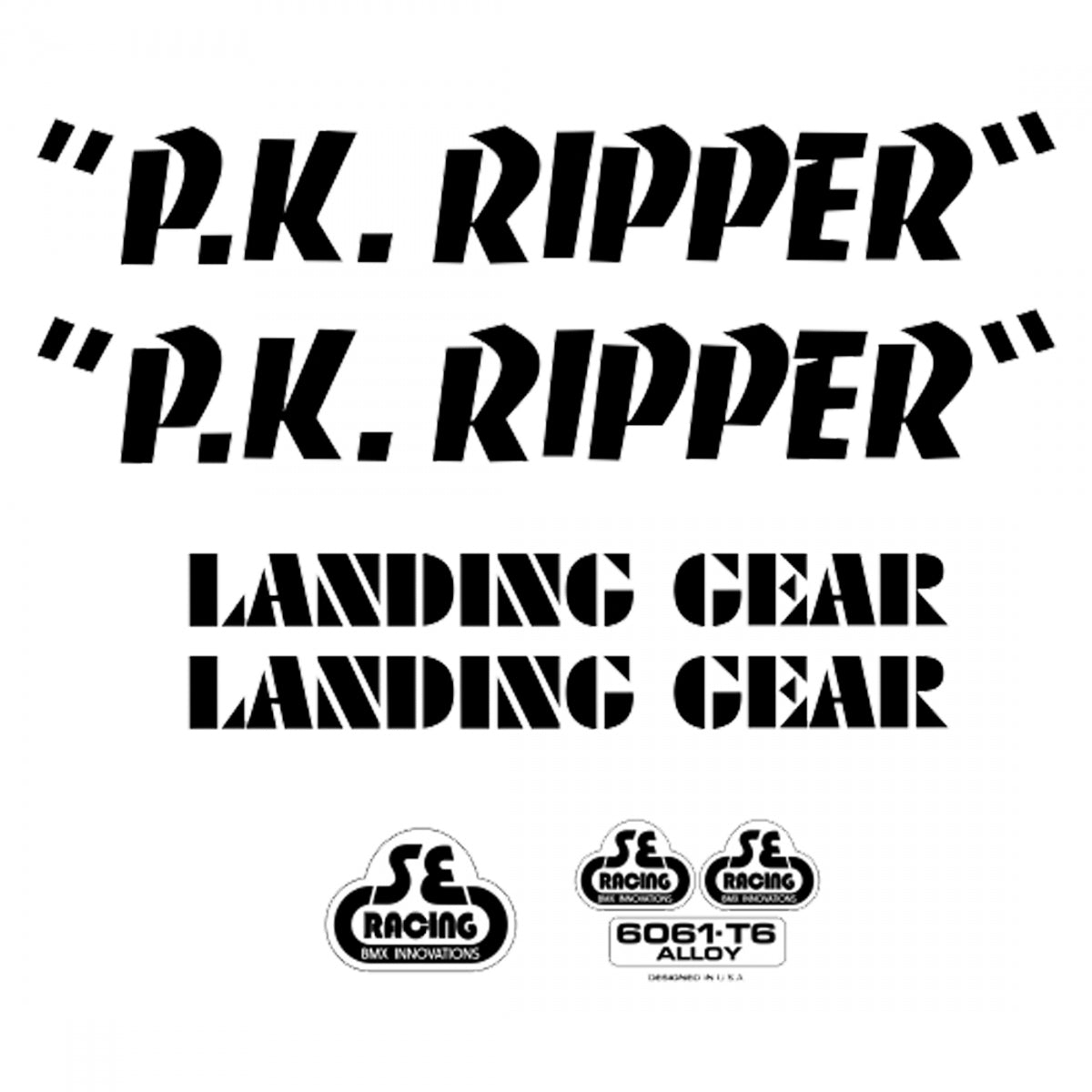Se Bikes PK Ripper Decal Set PK Ripper Black