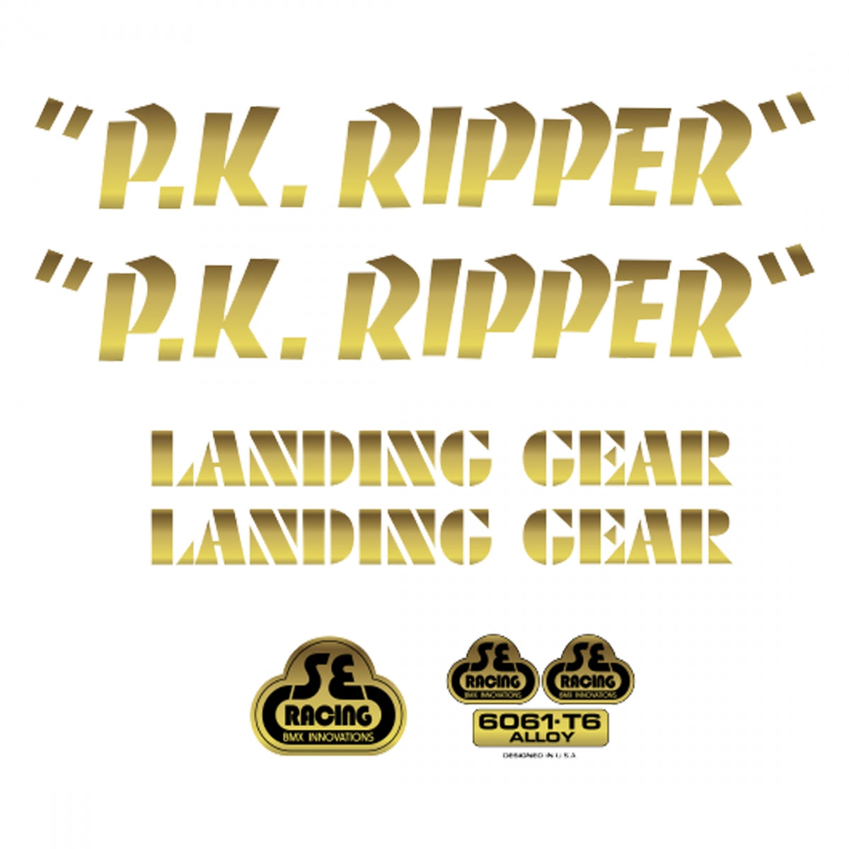 Se Bikes PK Ripper Decal Set PK Ripper Gold