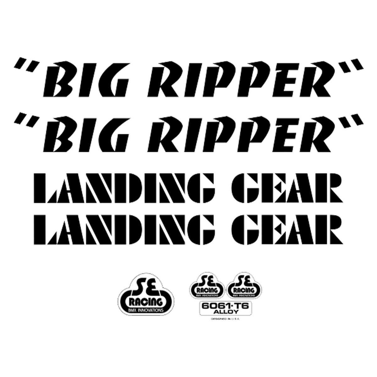 Se Bikes Big Ripper Decal Set Big Ripper Black