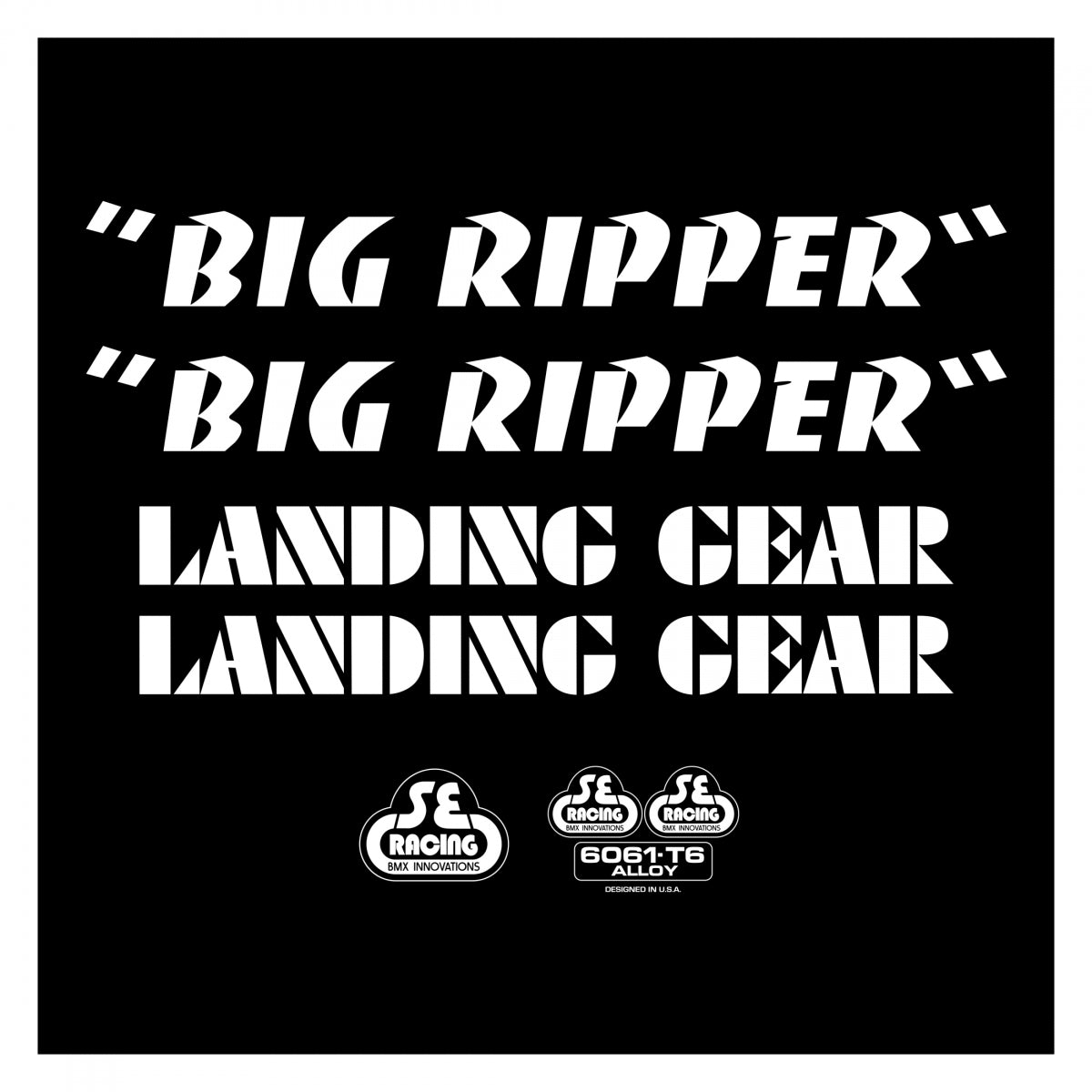 Se Bikes Big Ripper Decal Set Big Ripper White