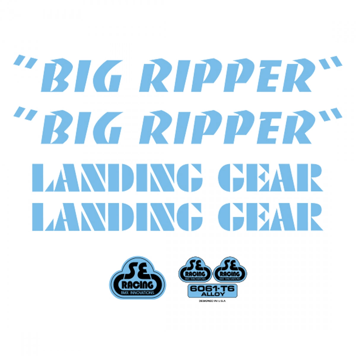 Se Bikes Big Ripper Decal Set Big Ripper Blue