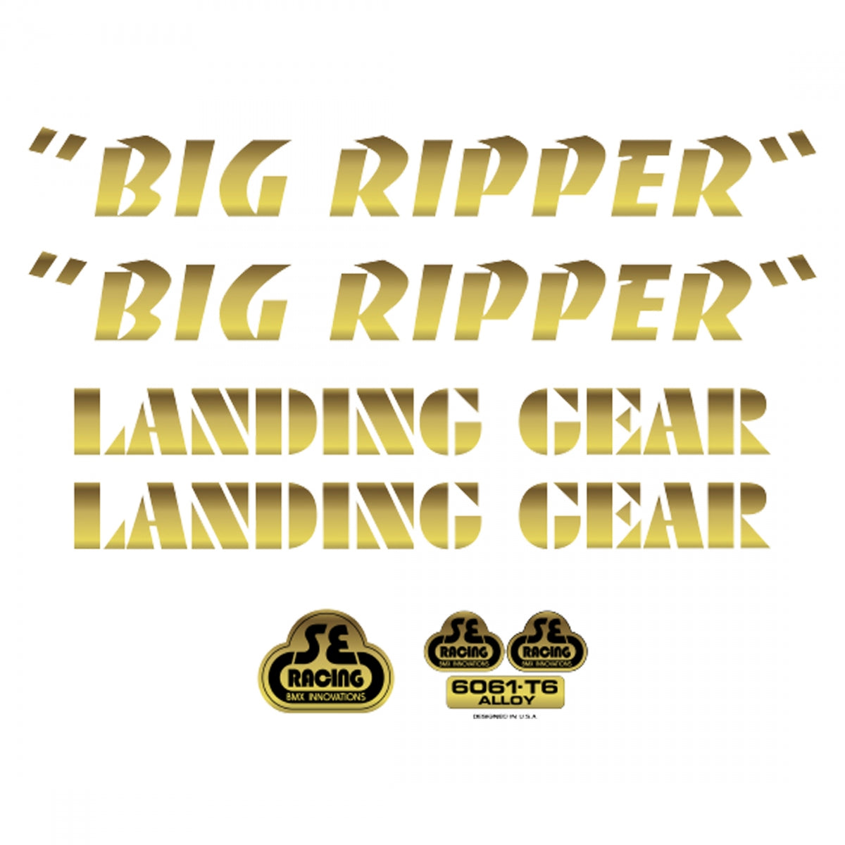 Se Bikes Big Ripper Decal Set Big Ripper Gold