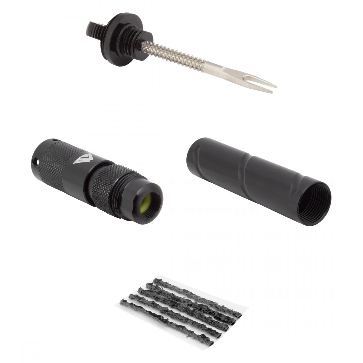 Kom Cycling Tubeless Tire Repair Kits – Lightweight CNC Aluminum Puncture Repair Tools with CO2 Adapter for Road & MTB Bikes