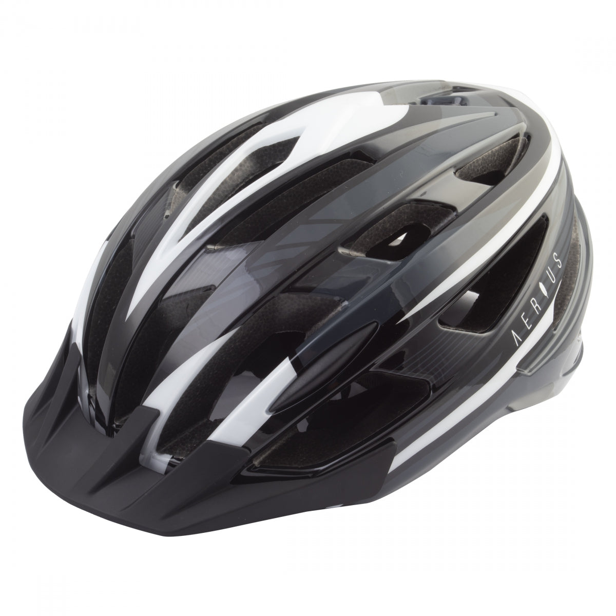 Road Bike Helmet Aerius V23-Sport LG/XL 22-3/4 to 24in (58 to 61 cm) Black/Grey All Purpose