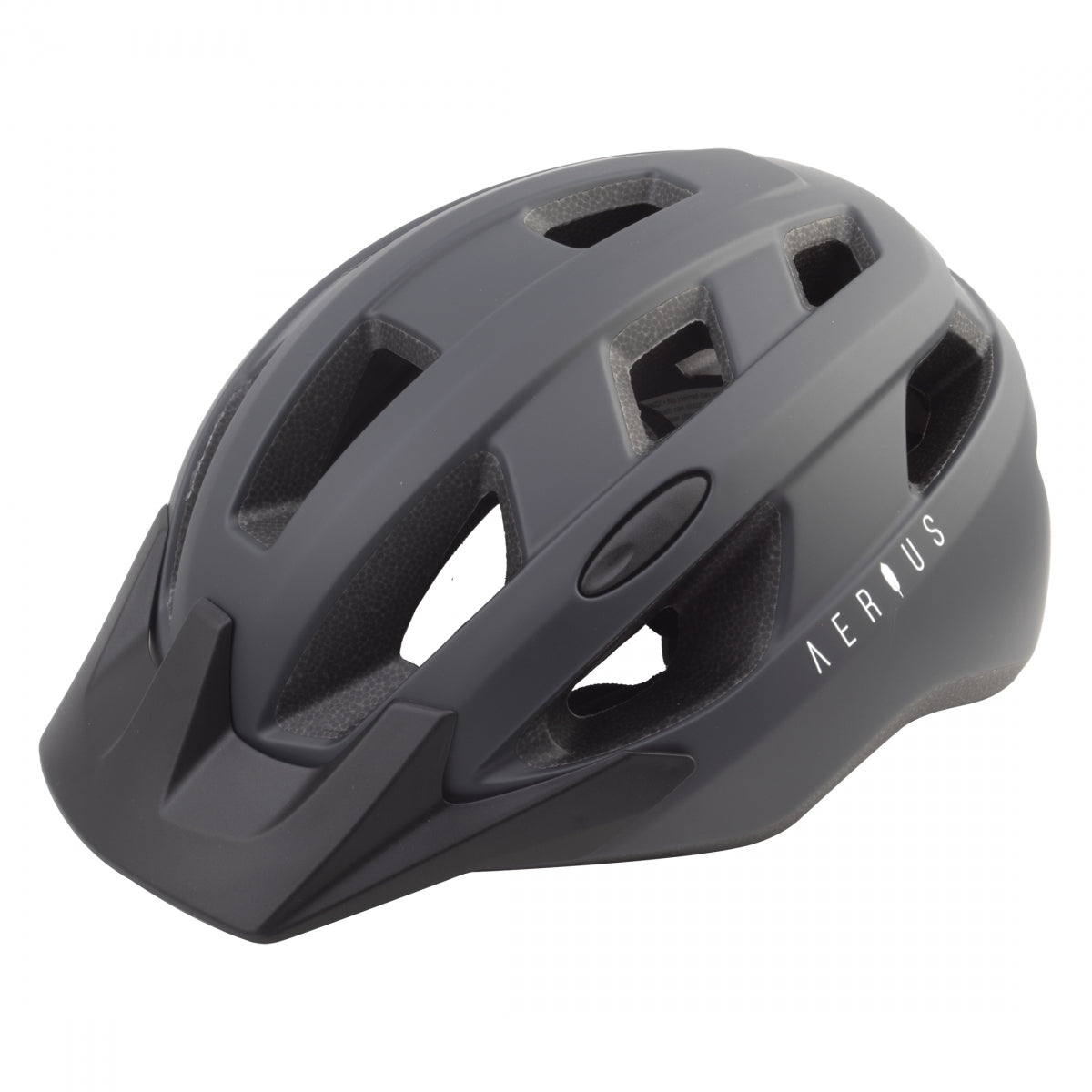 Mountain Bike Helmet Aerius Swift LG/XL 22-3/4 to 24in (58 to 61 cm) Matte Black All Purpose