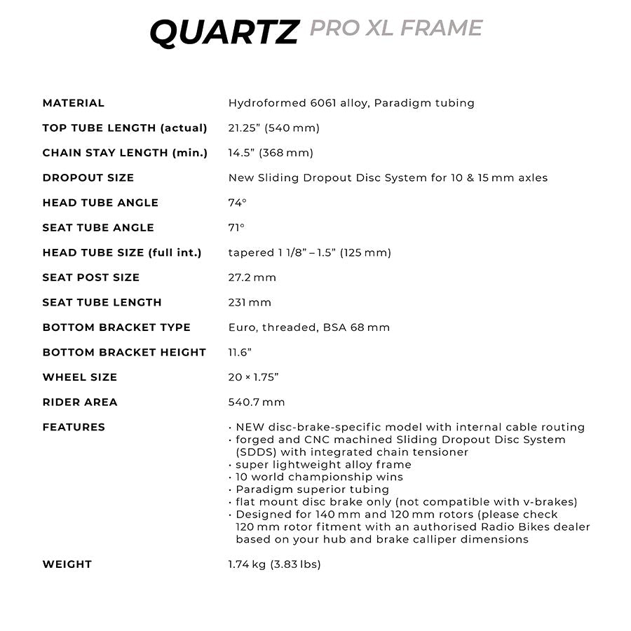 Radio Raceline Quartz Pro XL Spectral abyss purple, 21.25"