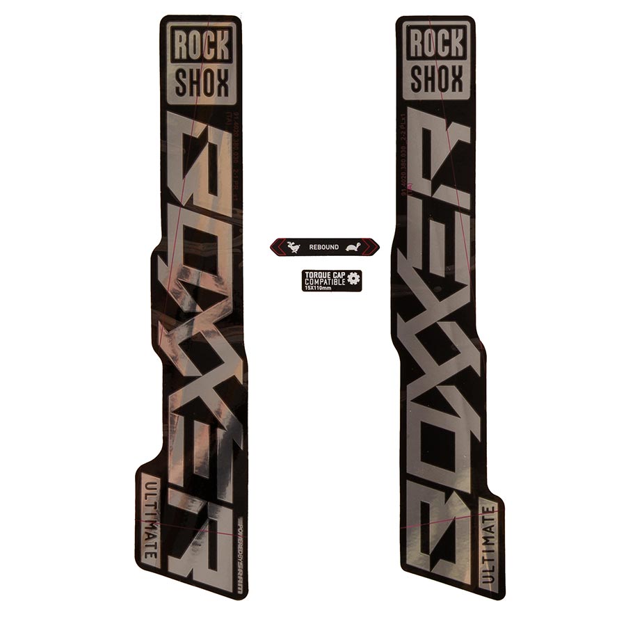 RockShox BoXXer Ultimate Decal Kit – Customizable Gloss Polar Wraps for Black & Red Lowers, Durable Adhesive Film, Enhanced Aesthetics & Visibility