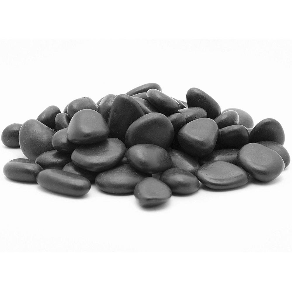 Rain Forest 0.4 cu. ft., 2 in. to 3 in. Black Grade A Polished Pebbles (30-Pack Pallet)